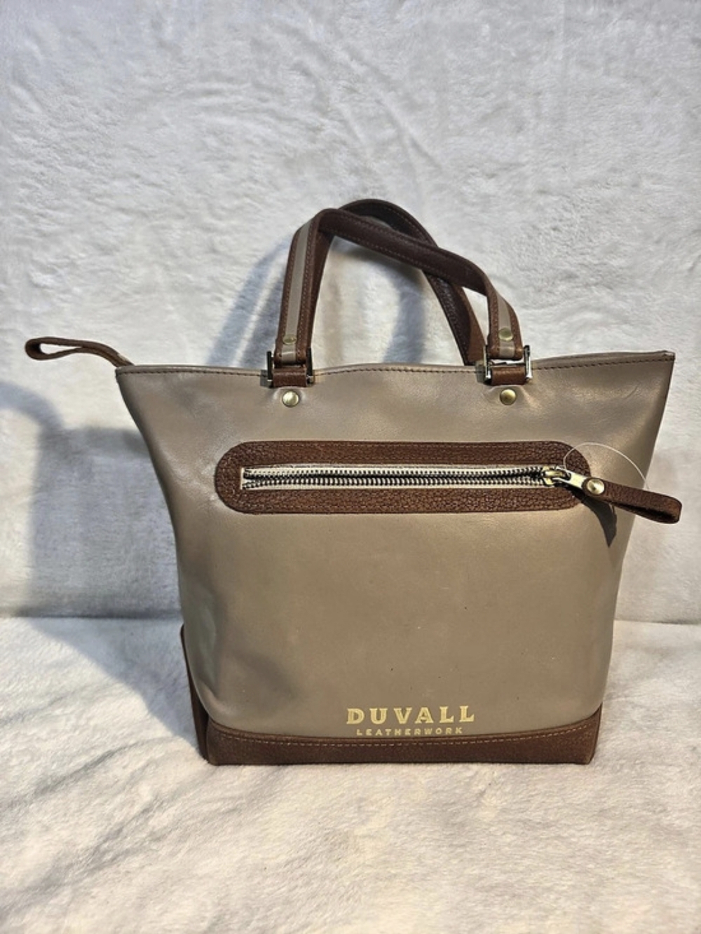 DUVALL LEATHERWORK Tote in Brown & Tan